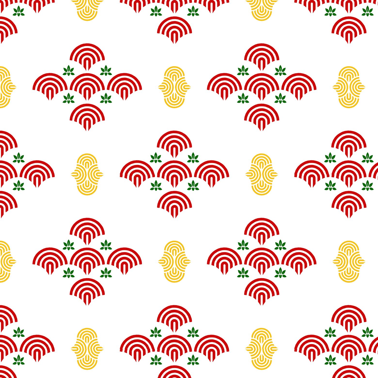 Digitally printed scalloped surface motif