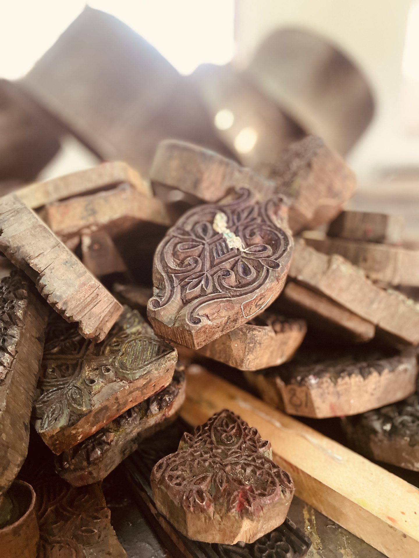Natural dye blocks and weights